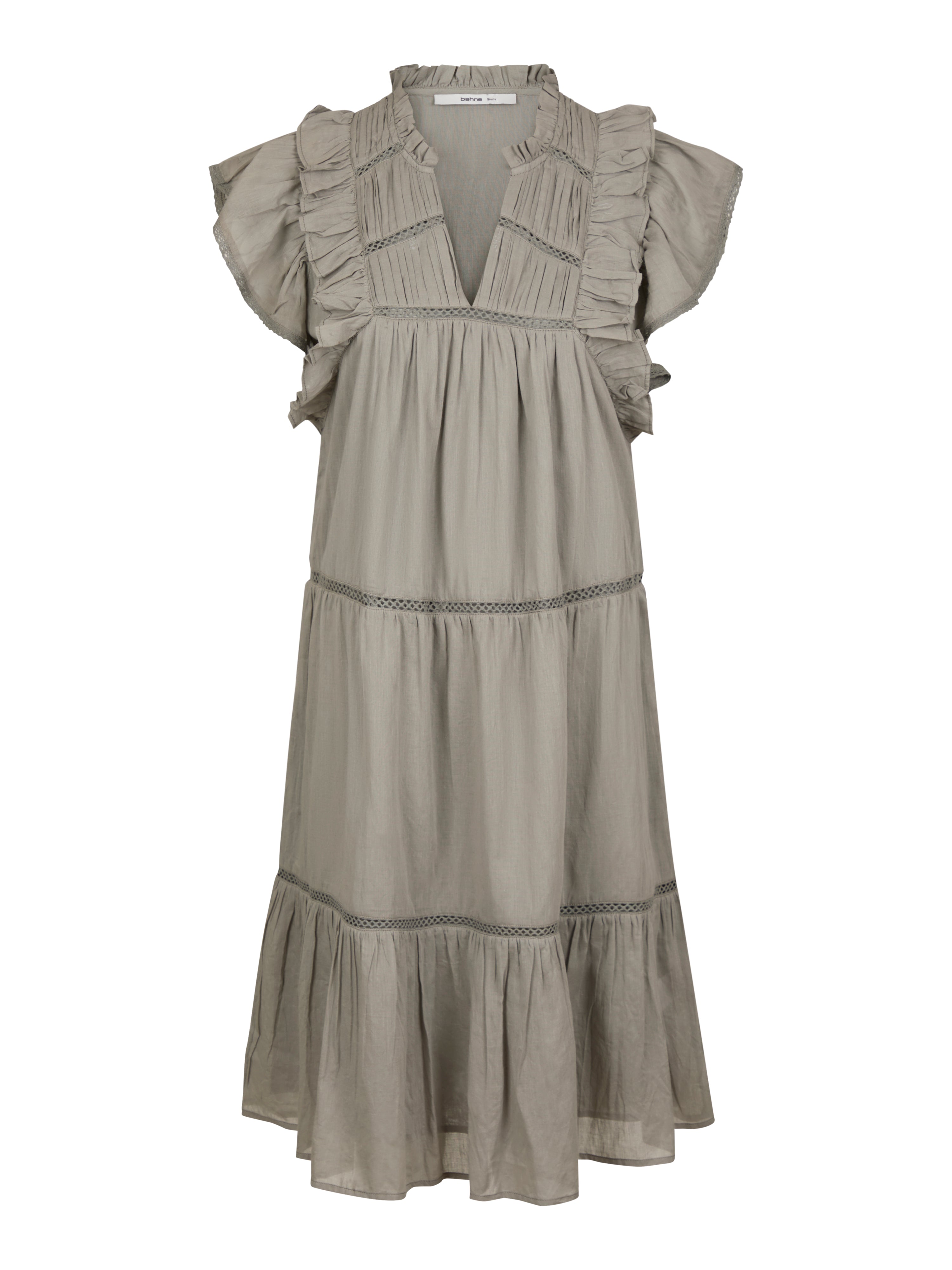 Melanie Voile kort kjole - Smoke Green